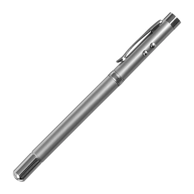 Długopis 4-funkcyjny Pointer ze wskaźnikiem laserowym, srebrny (R35421) 2