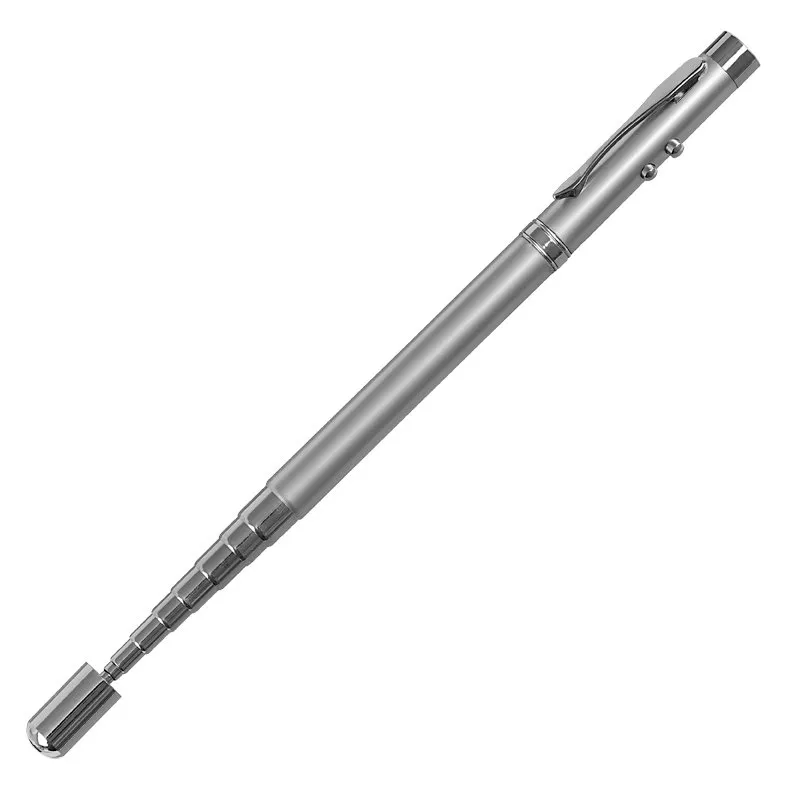 Długopis 4-funkcyjny Pointer ze wskaźnikiem laserowym, srebrny (R35421) 3