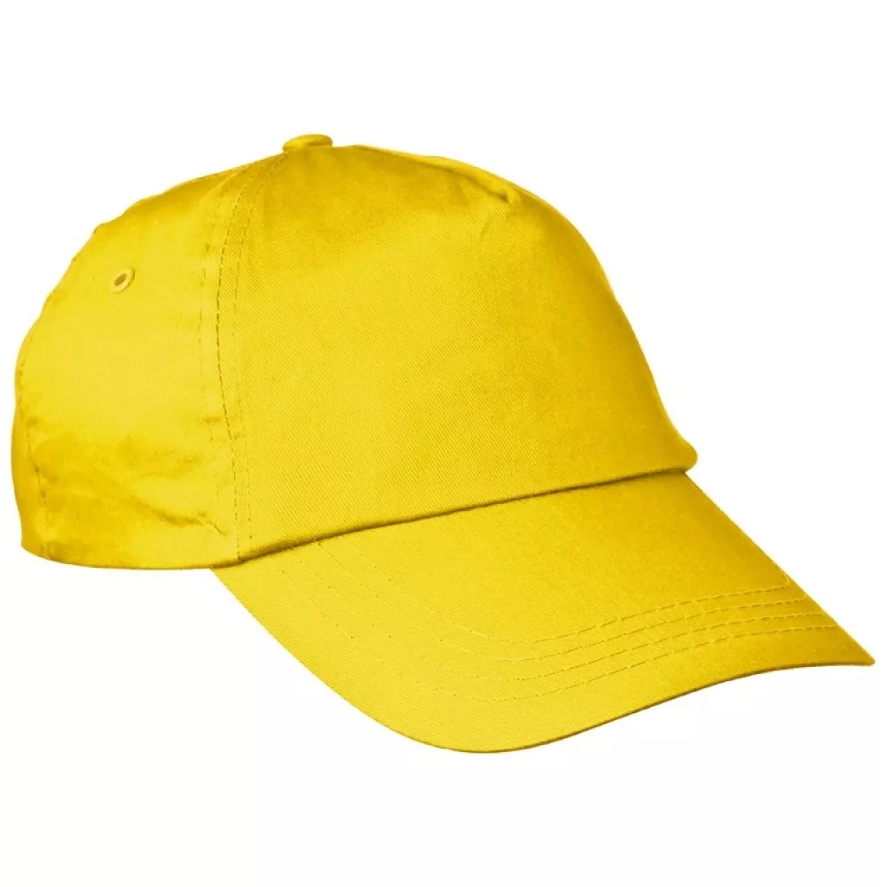 Czapka bawełniana z daszkiem - żółty - (50447-08) 5