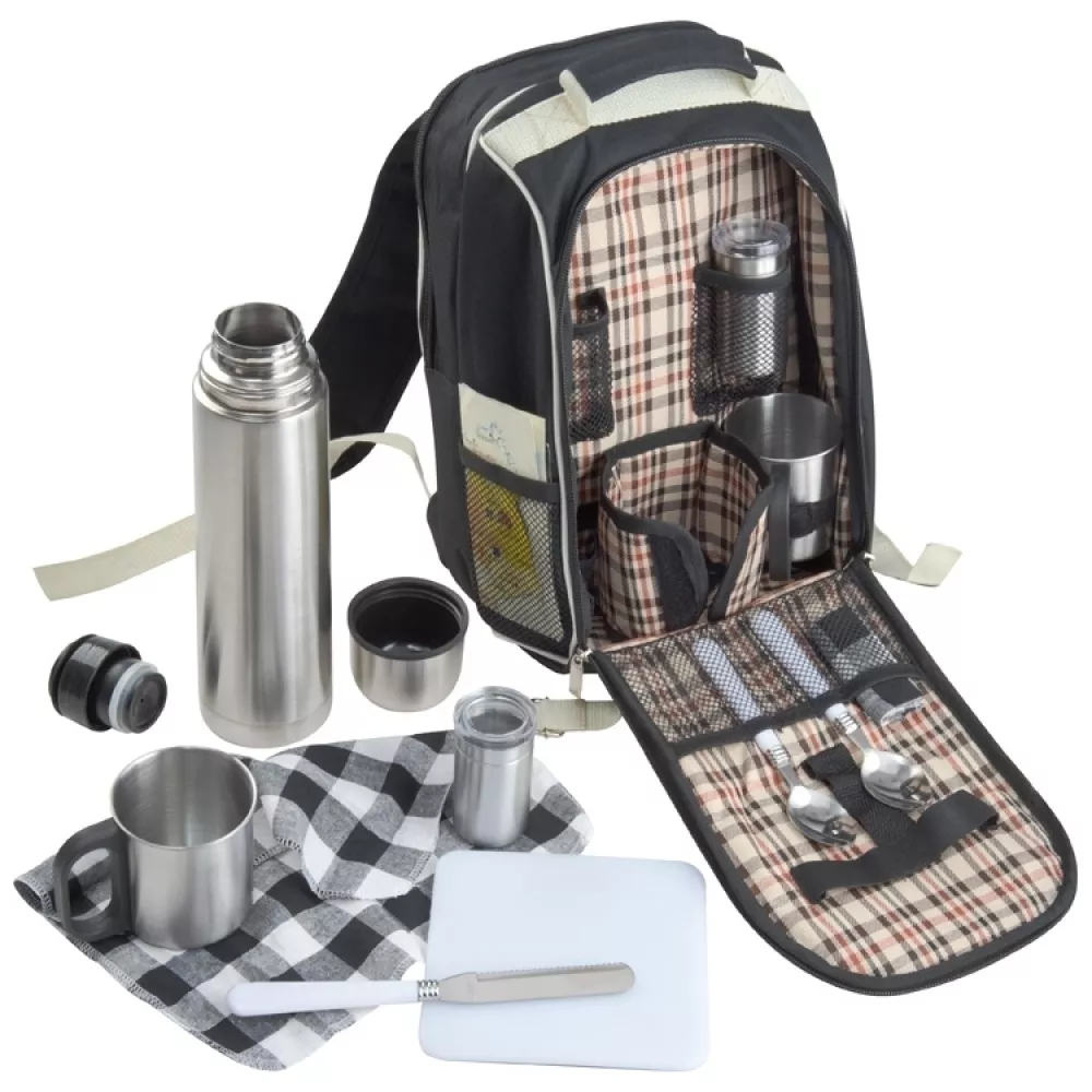 Plecak piknikowy dla firm - czarny - (66605-03) 2