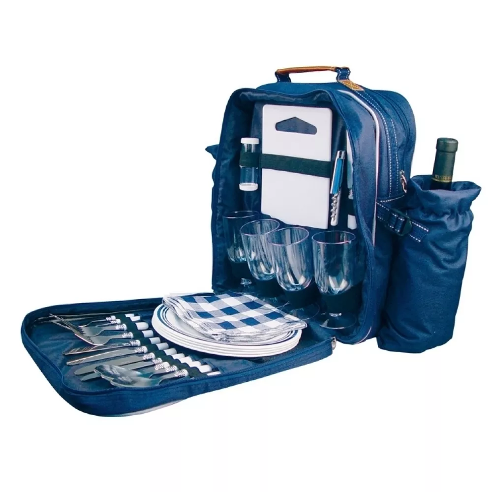Plecak piknikowy dla firm - niebieski - (66607-04) 2