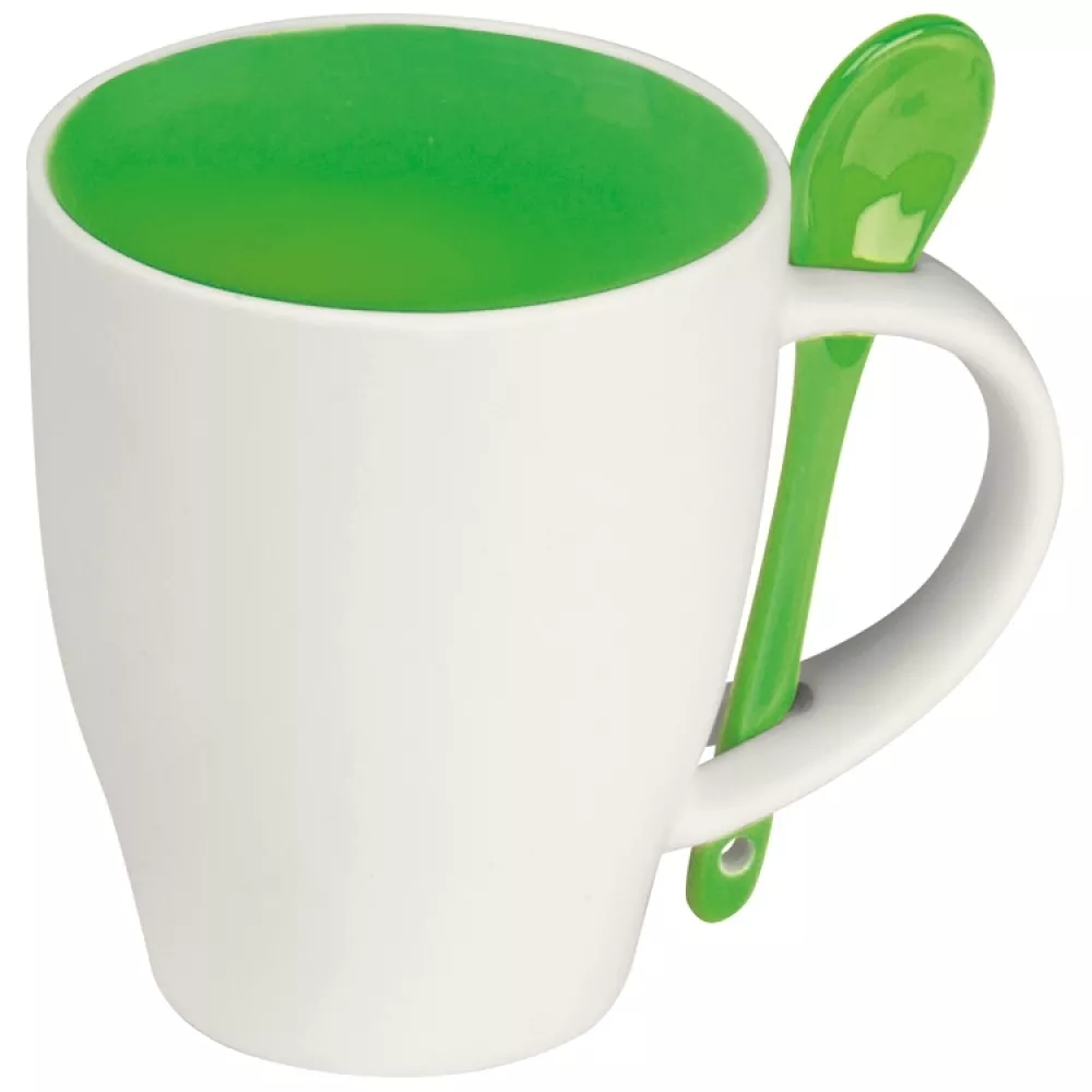 Kubek ceramiczny 250 ml - zielony - (85095-09) 2