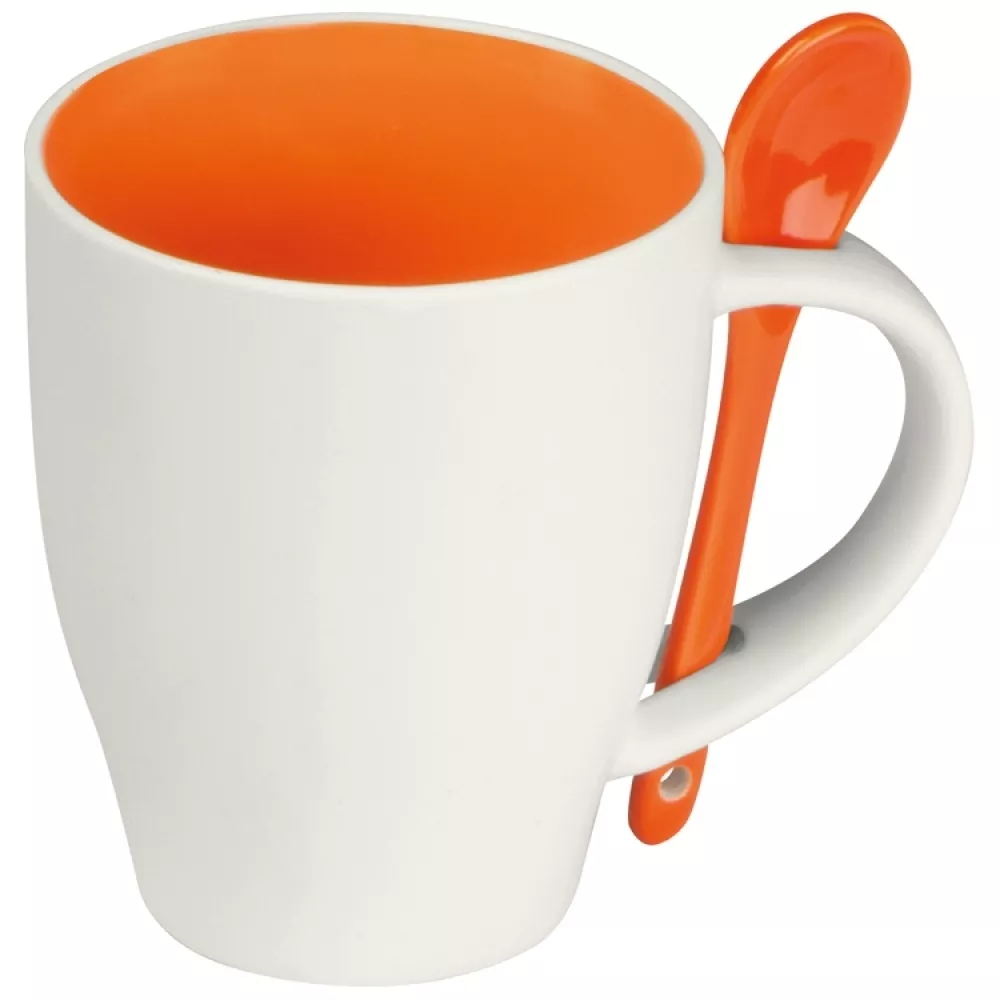 Kubek ceramiczny 250 ml - pomarańczowy - (85095-10) 2