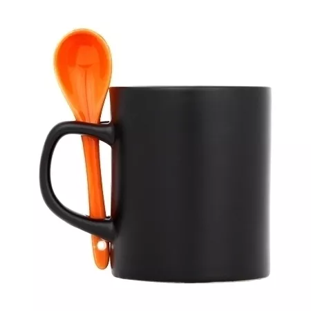 Kubek ceramiczny 300 ml - pomarańczowy - (87404-10)