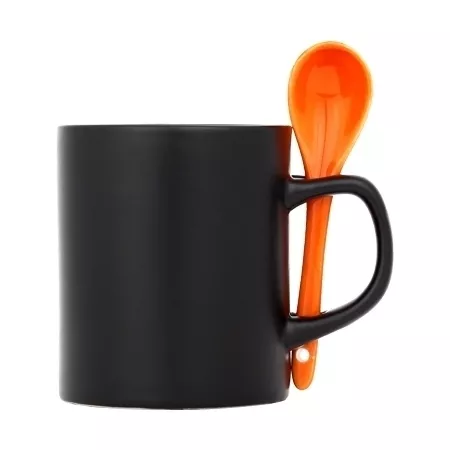 Kubek ceramiczny 300 ml - pomarańczowy - (87404-10) 1