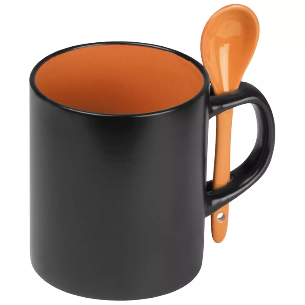 Kubek ceramiczny 300 ml - pomarańczowy - (87404-10) 3