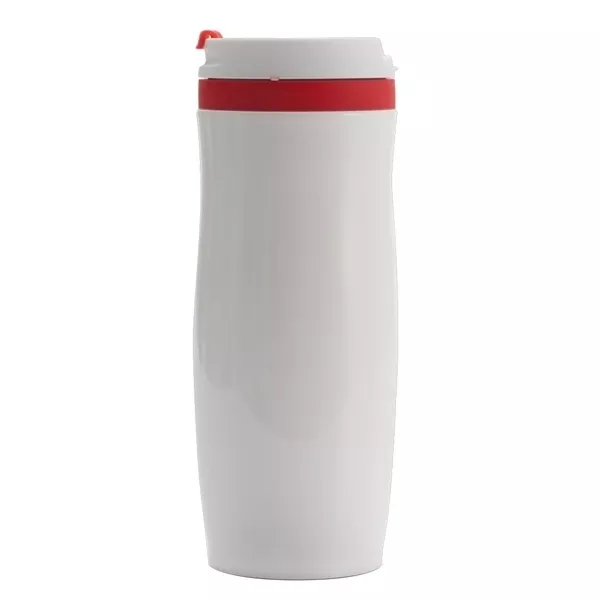 Kubek izotermiczny Viki 390 ml, czerwony/biały (R08336.08) 1