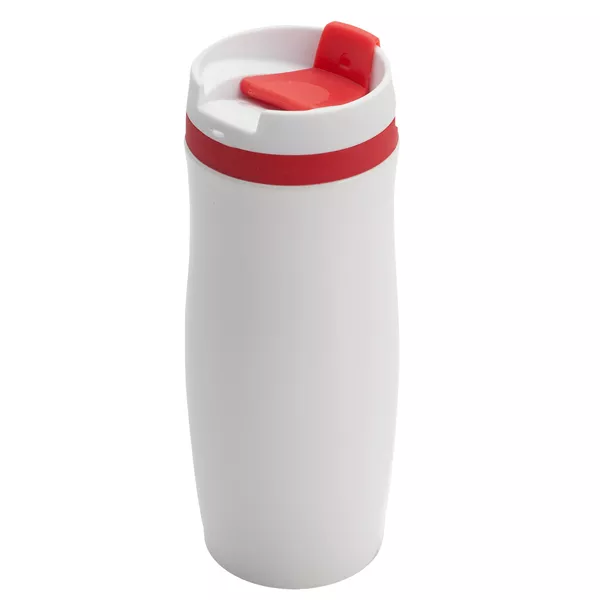 Kubek izotermiczny Viki 390 ml, czerwony/biały (R08336.08) 5