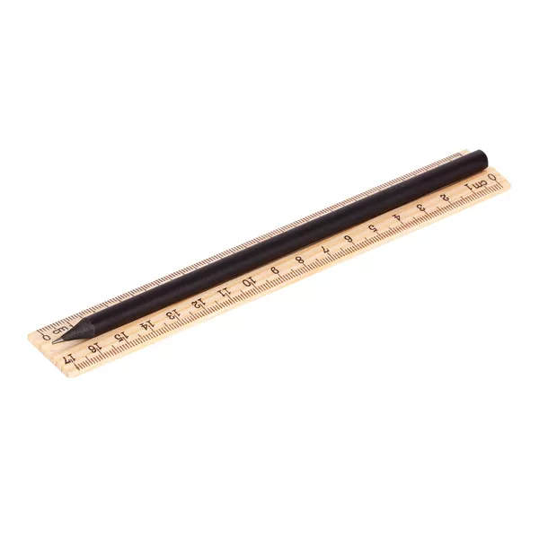 Ołówek z linijką - zestaw Simple, beżowy (R73761.13) 9