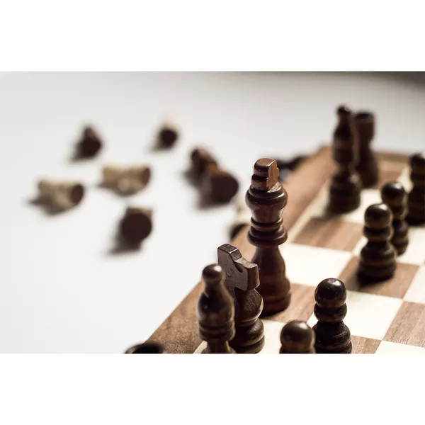 Drewniane szachy, brązowy (R08854.10) 2