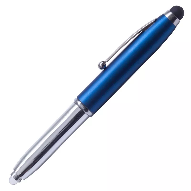 Długopis – latarka LED Pen Light, niebieski/srebrny (R35650.04)