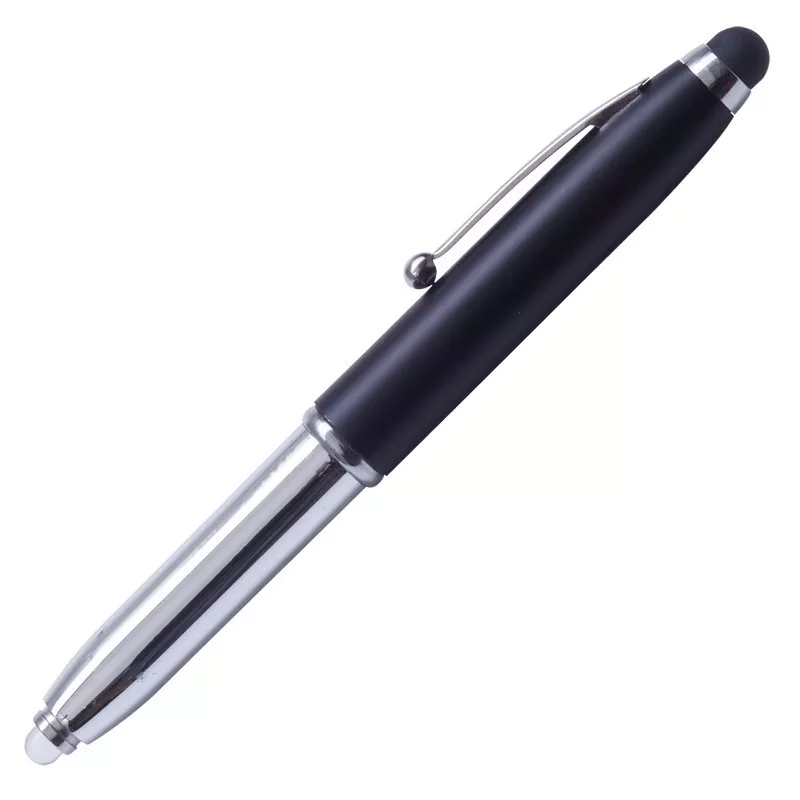 Długopis – latarka LED Pen Light, czarny/srebrny (R35650.02)