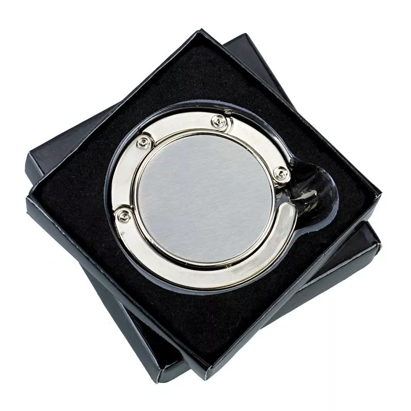 Składany wieszak na torebkę Glamour, srebrny (R73535.01)