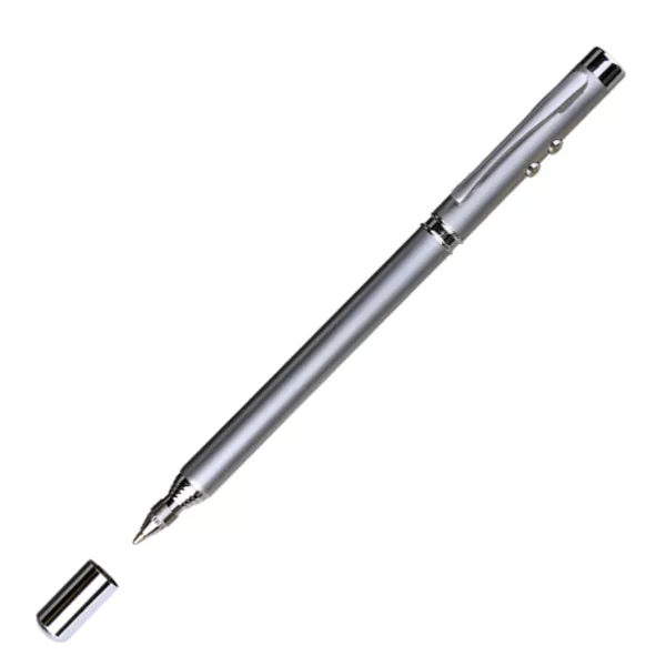Długopis 4-funkcyjny Pointer ze wskaźnikiem laserowym, srebrny (R35421) 1