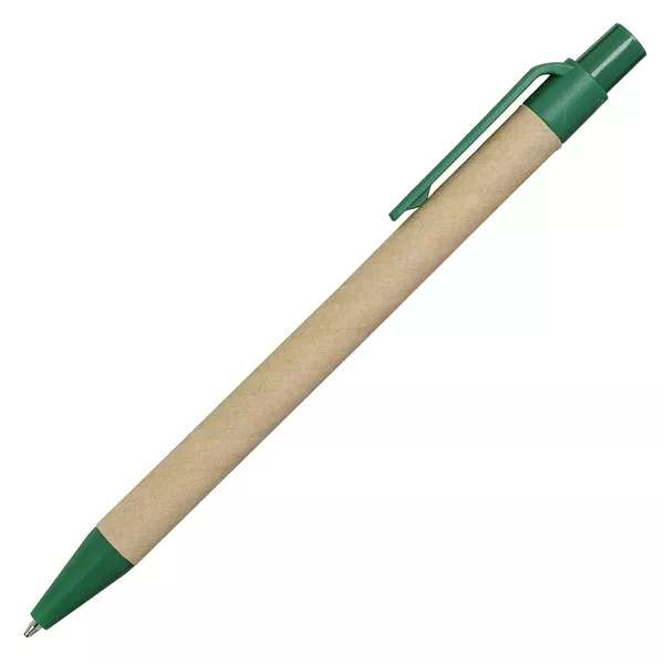 Notes Kraft 90x140/70k gładki z długopisem, zielony/beżowy (R73795.05) 1