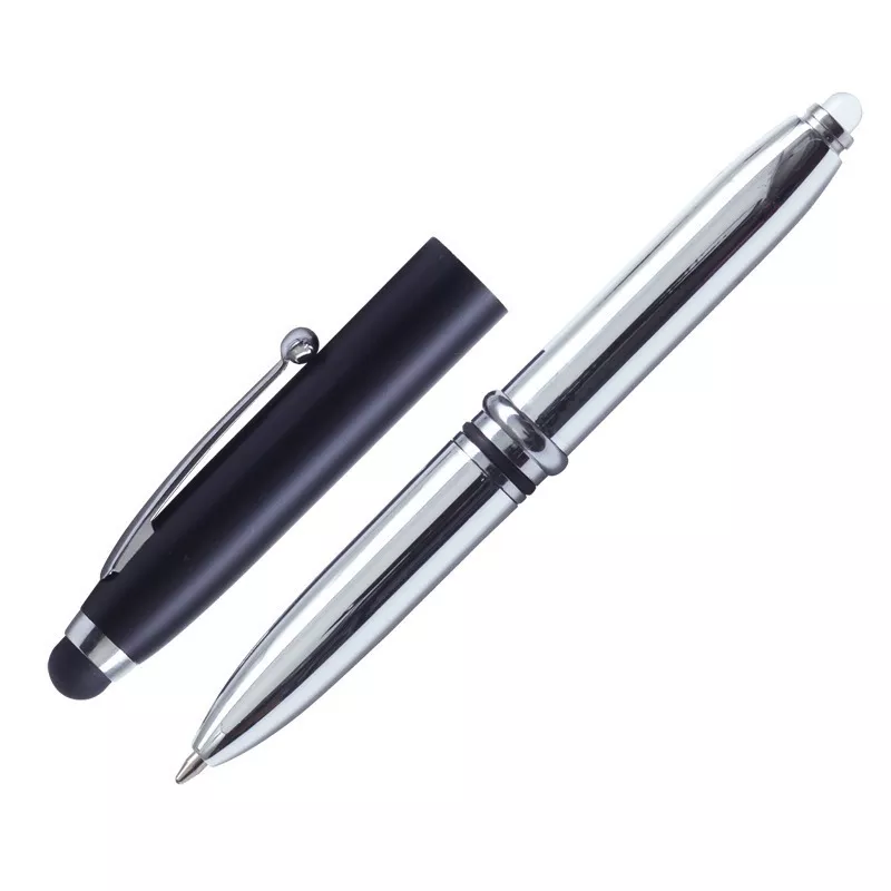 Długopis – latarka LED Pen Light, czarny/srebrny (R35650.02) 5