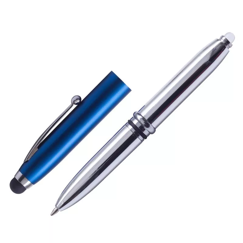 Długopis – latarka LED Pen Light, niebieski/srebrny (R35650.04) 5