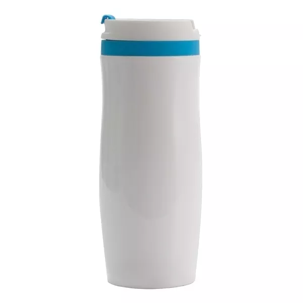 Kubek izotermiczny Viki 390 ml, niebieski/biały (R08336.04) 1
