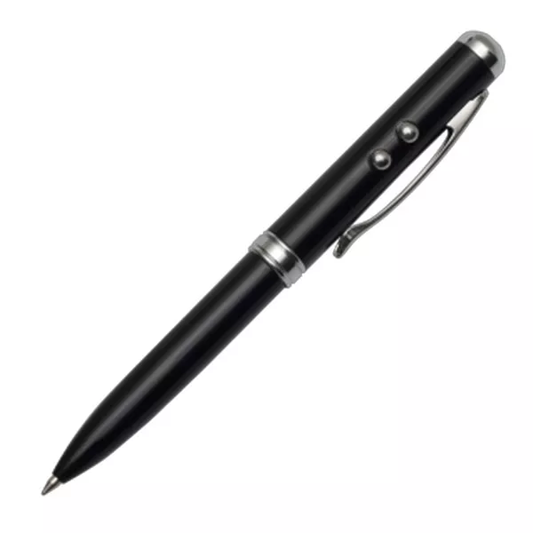 Długopis ze wskaźnikiem laserowym Supreme – 4 w 1, czarny (R35423.02)