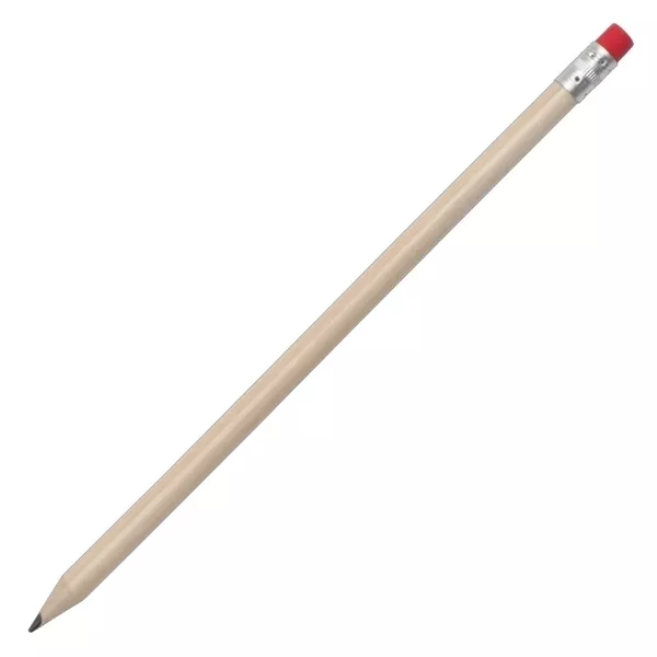 Ołówek z gumką, czerwony/ecru (R73766.08)