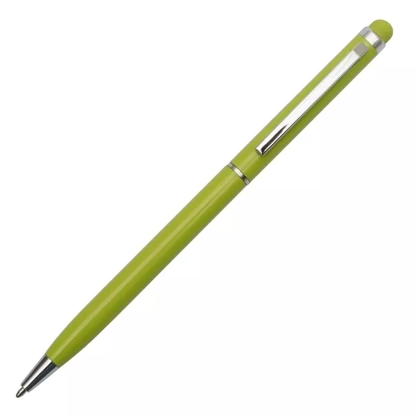 Długopis aluminiowy Touch Tip, jasnozielony (R73408.55)