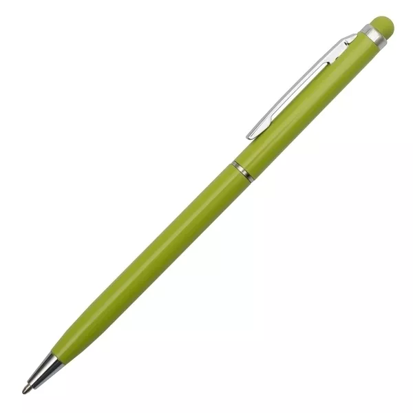 Długopis aluminiowy Touch Tip, jasnozielony (R73408.55) 1
