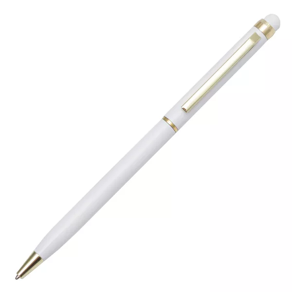 Długopis aluminiowy Touch Tip Gold, biały (R73409.06) 1