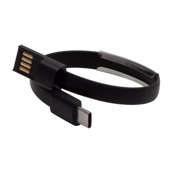 Bransoletka Wristlie USB typu C, czarny (R50179.02) 1