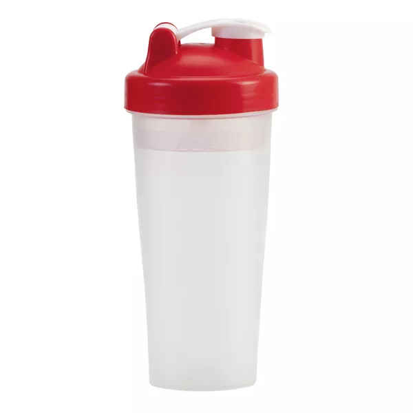 Shaker Muscle Up 600 ml, czerwony/transparentny (R08296.08) 1